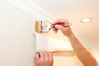 Pose de papier peint à Monze — revêtements muraux et toiles de verre